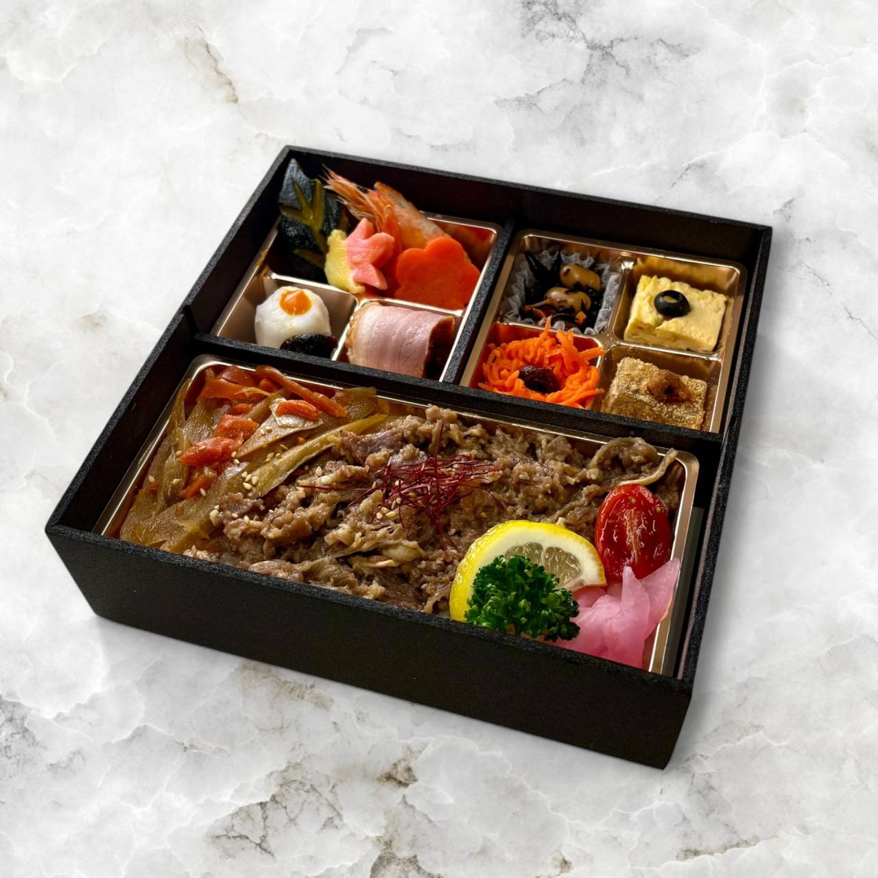 【肉幕ノ内御膳】㊳厳選牛の甘旨ごぼう煮幕ノ内膳